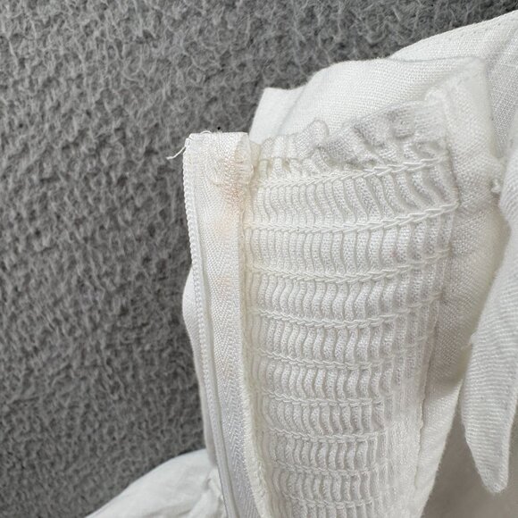 Quince European Linen Fit & Flare Midi Dress β White β Size Small - Picture 15 of 16